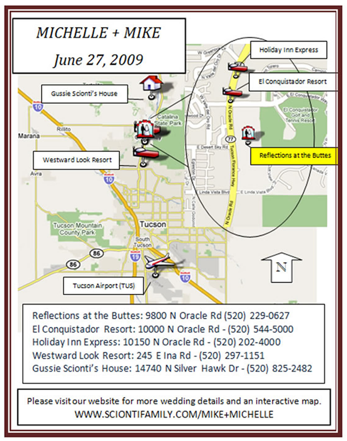 wedding driving directions